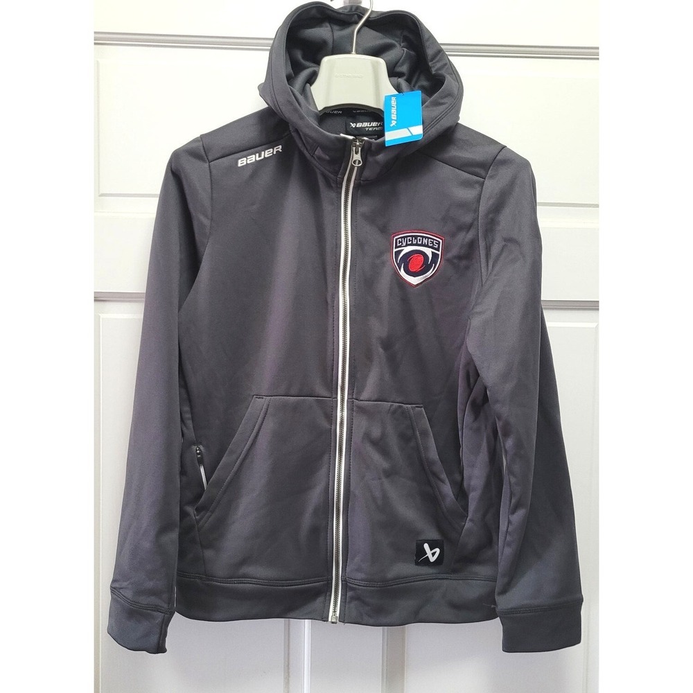 Bauer Hockey Team Fleece Warmup Hoodie Jacket Cincinnati Cyclones - Youth Large